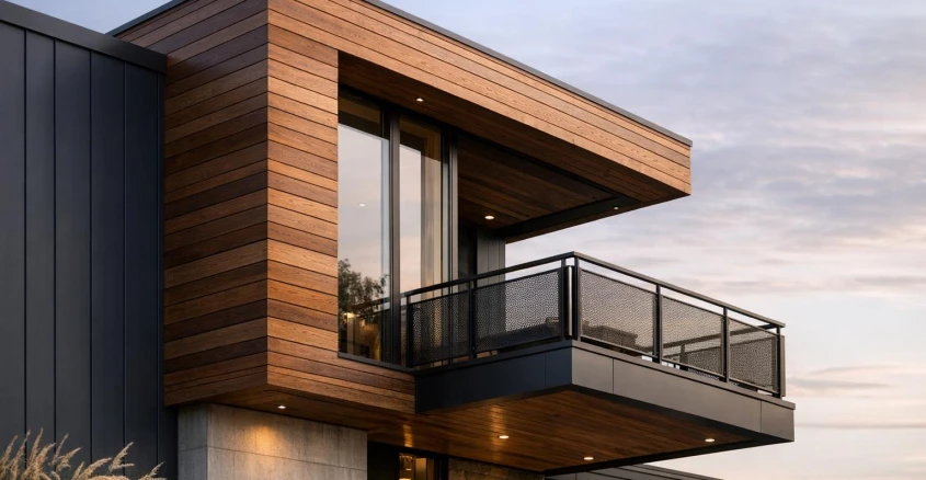 Как сочетать дерево и металл на фасаде: практические принципы и ошибки