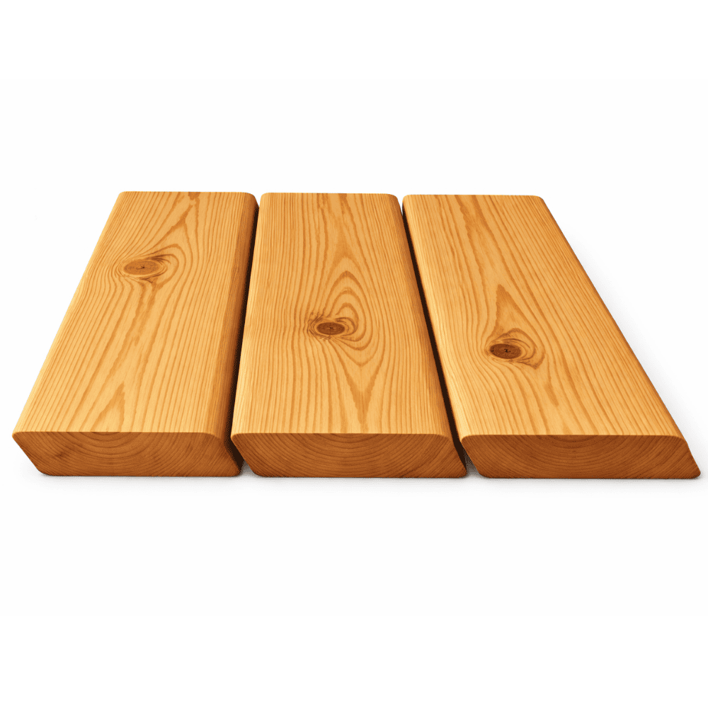 Планкен скошенный из лиственницы, 20x120 мм. 