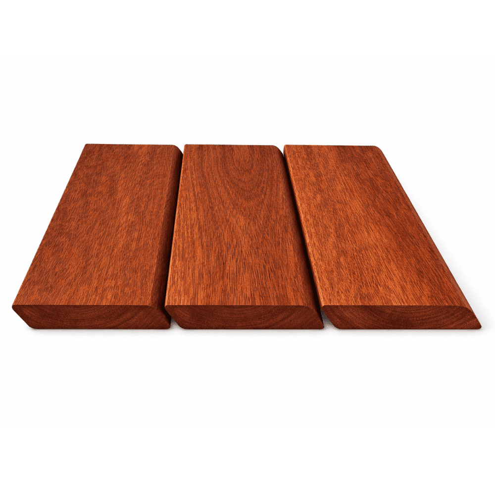 Планкен скошенный из мербау, 19x140x1500-4200 мм.