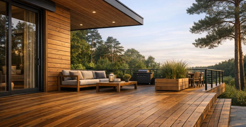 Терраса из лиственницы: плюсы, минусы и ожидания