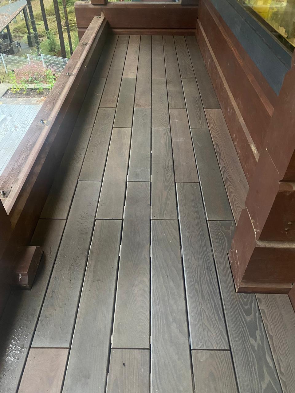 Палубная доска из термоясеня, 20*135 мм., сорт "Экстра"