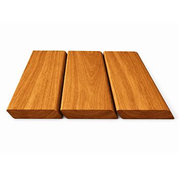 Планкен скошенный из тика, 19x125 мм. 